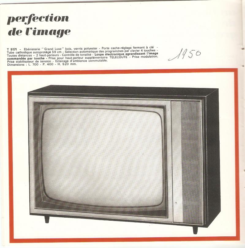 Télévision été 1959 modulation de tubes cathodique ducretet thomson T4113 